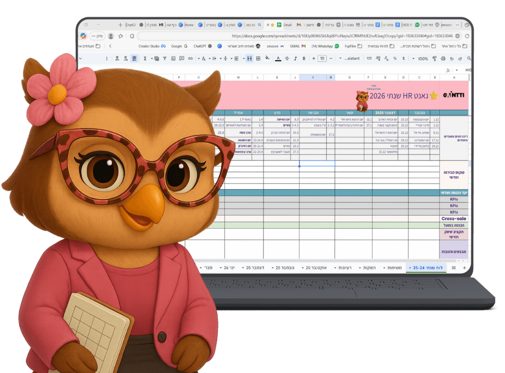 גאנט רווחה HR